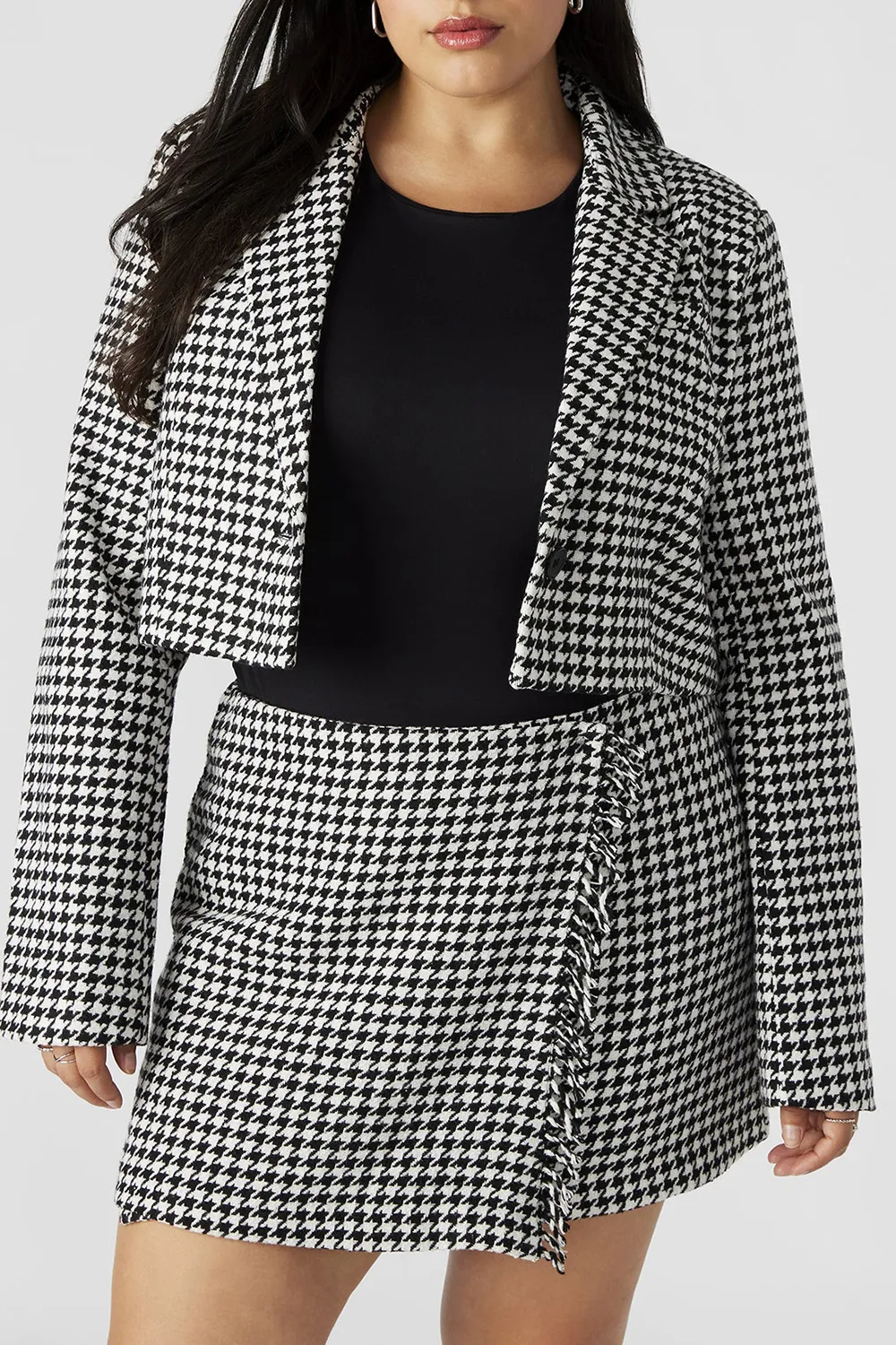 CROPPED CROPPED BLAZER BLACKWHITE
