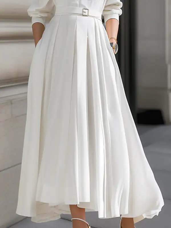 Belted Long Maxi Dress