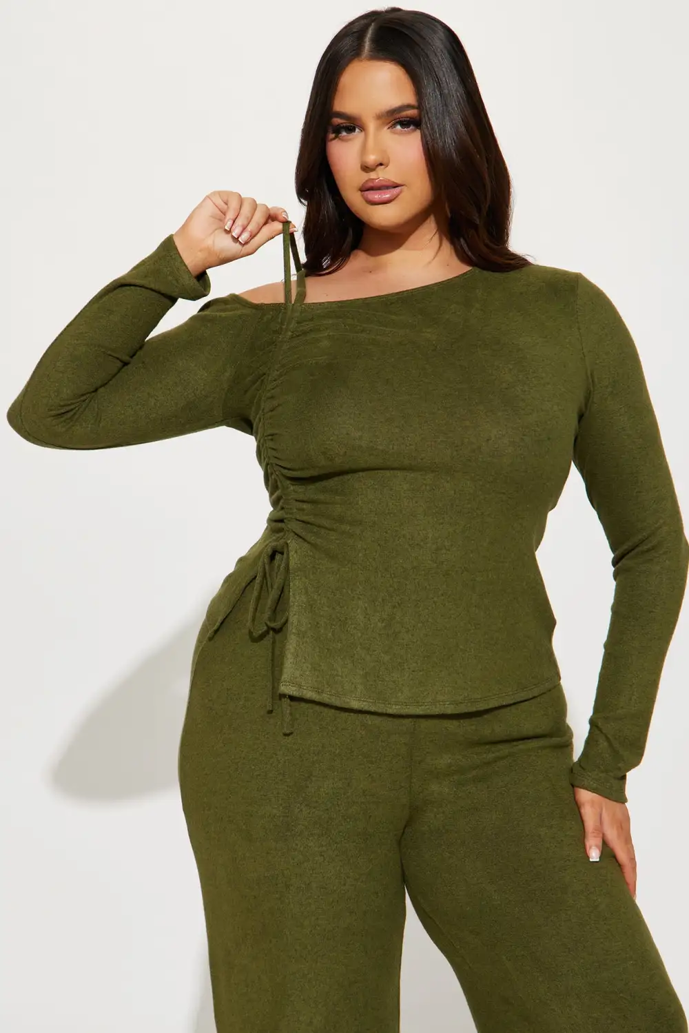 Olive Hacci Pant Set - Olive
