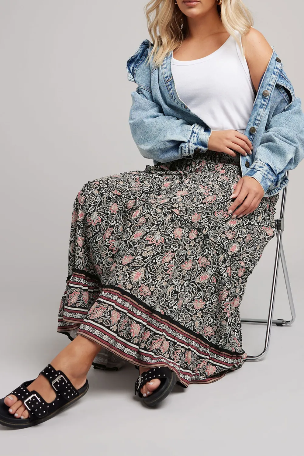 Bohemian Colorful Art Print Skirt