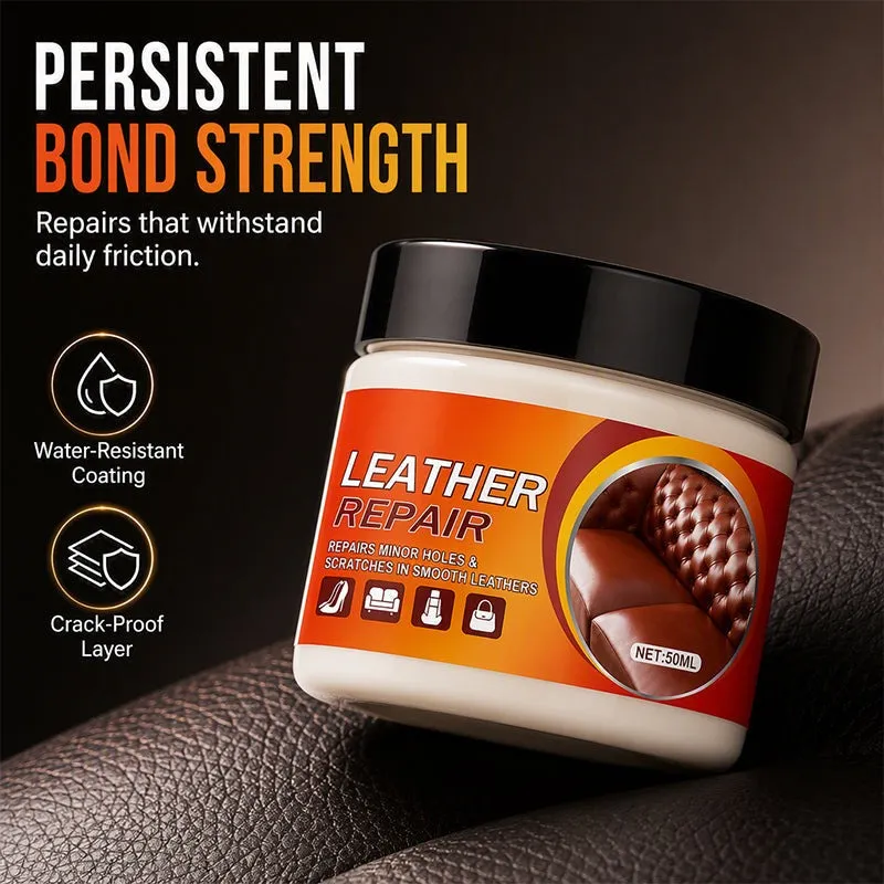 Multi‑Functional Leather Scratch Repair Cream‑Professional Seamless Leather Restorer, Texture Restoration Balm for Sofa, Car Seats, Bags & Shoes