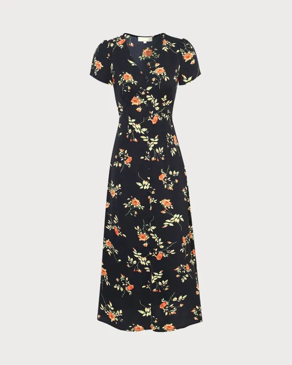 Short Sleeve Black Dress