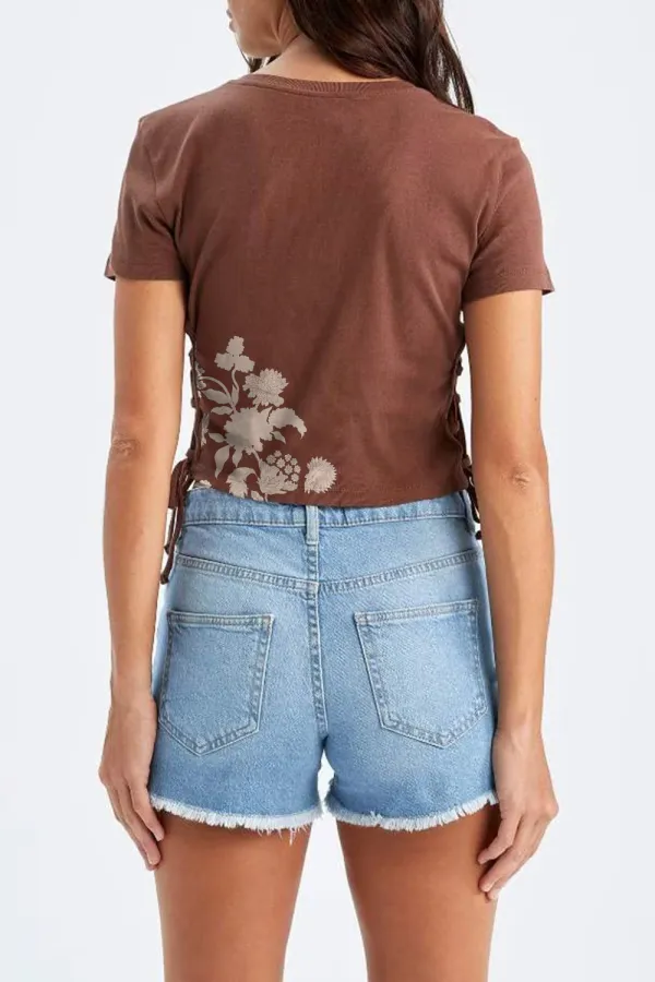 Slim Fit Short Sleeve Mystic Print T-Shirt