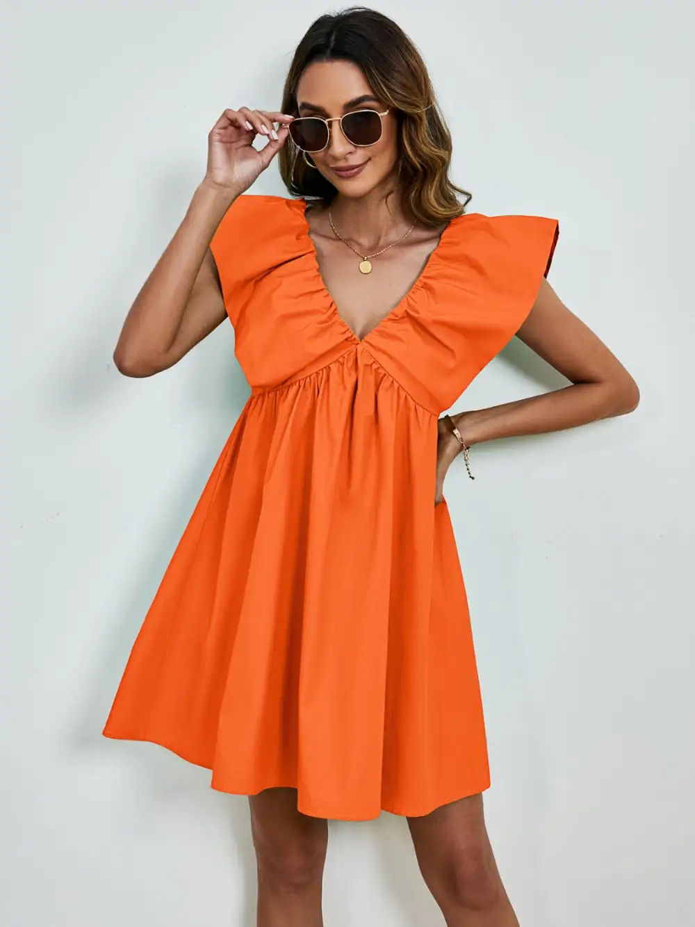 V-Neck Cap Sleeve Mini Boho Dress - Spirit and Rebel