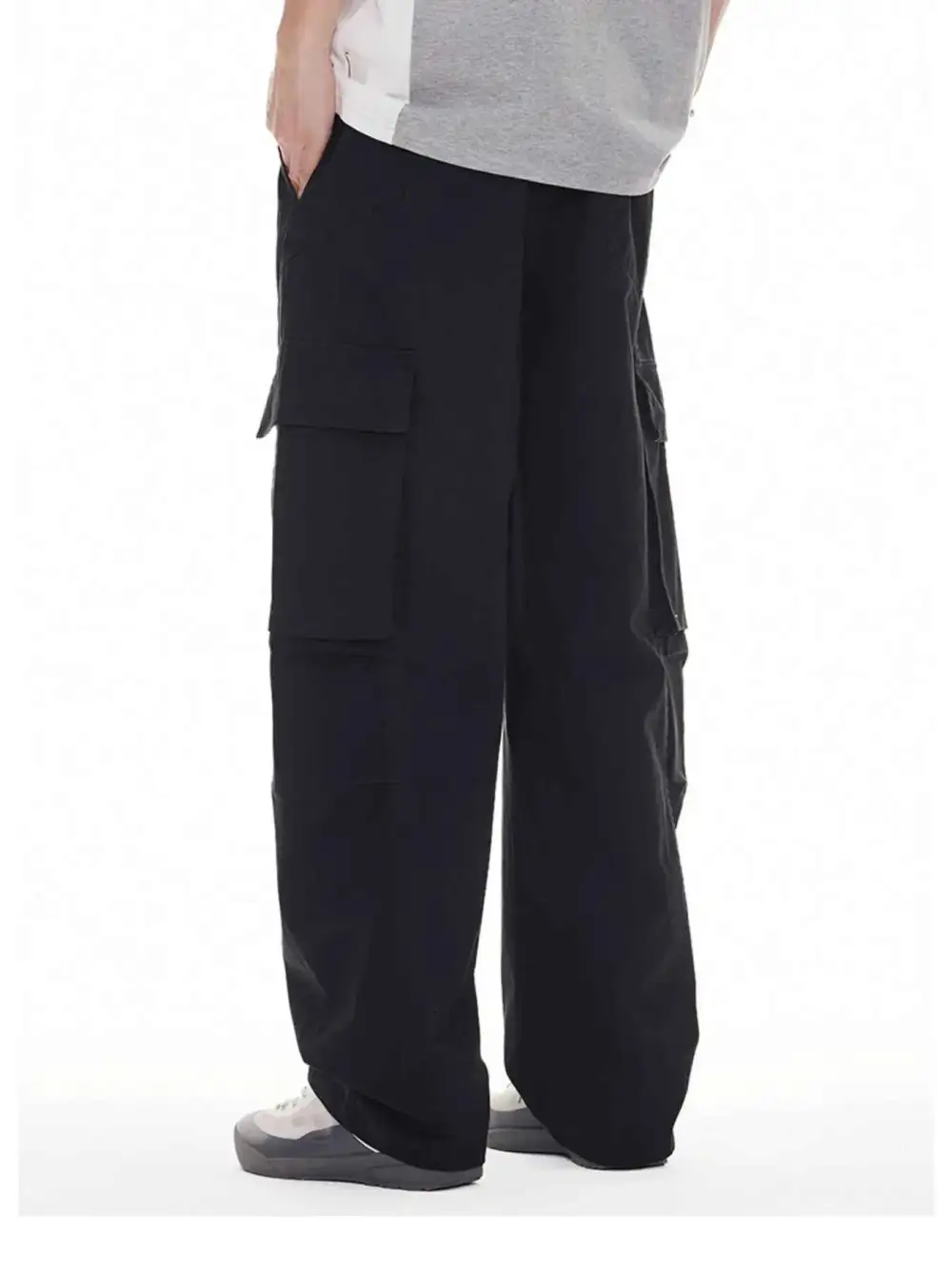 Wide Leg Cargo Drawstring Pants