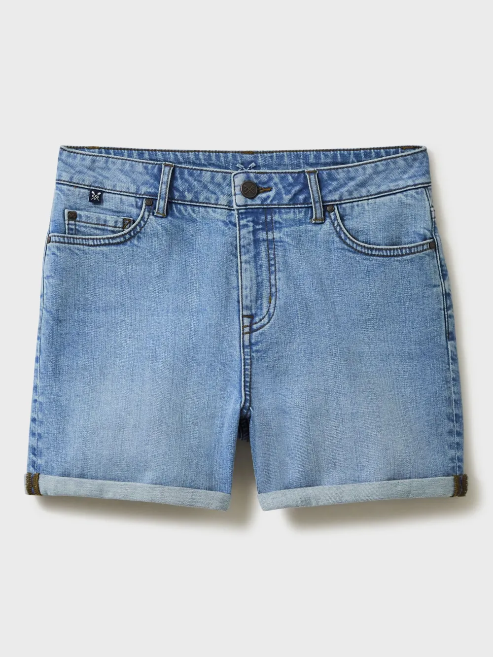 Mid Wash Denim Shorts