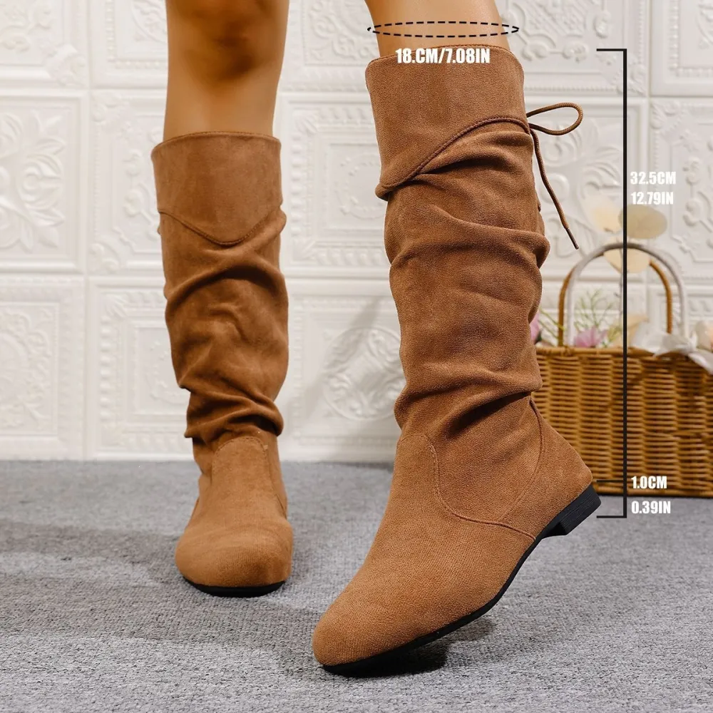 Fall/Winter Premium Pointed-Toe Hidden-Heel Knee-High Boots