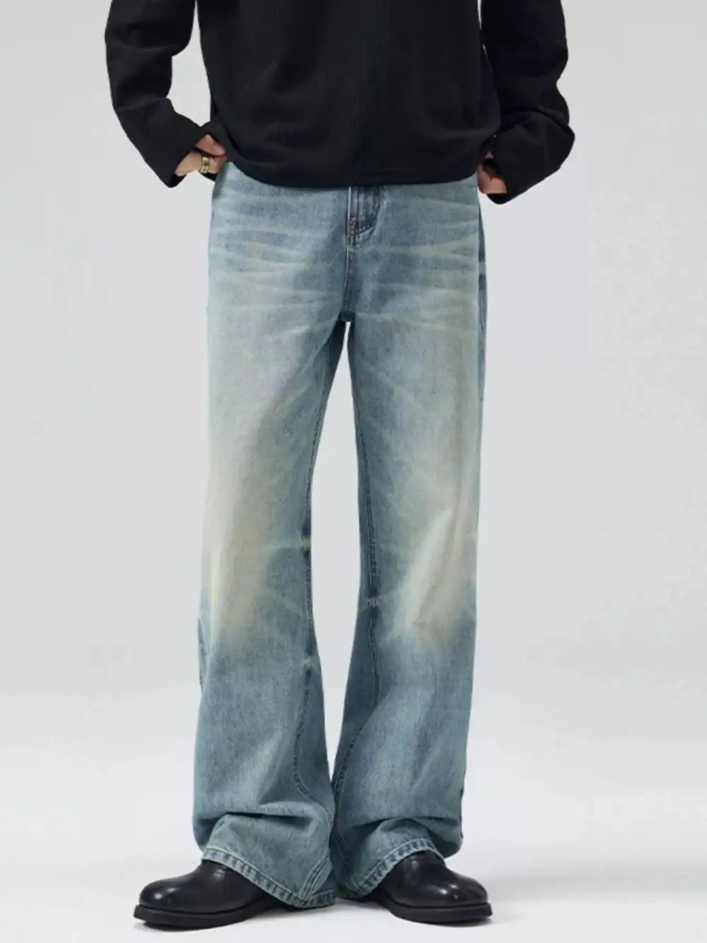 Wash Wide Leg Relaxed Fit Jeans