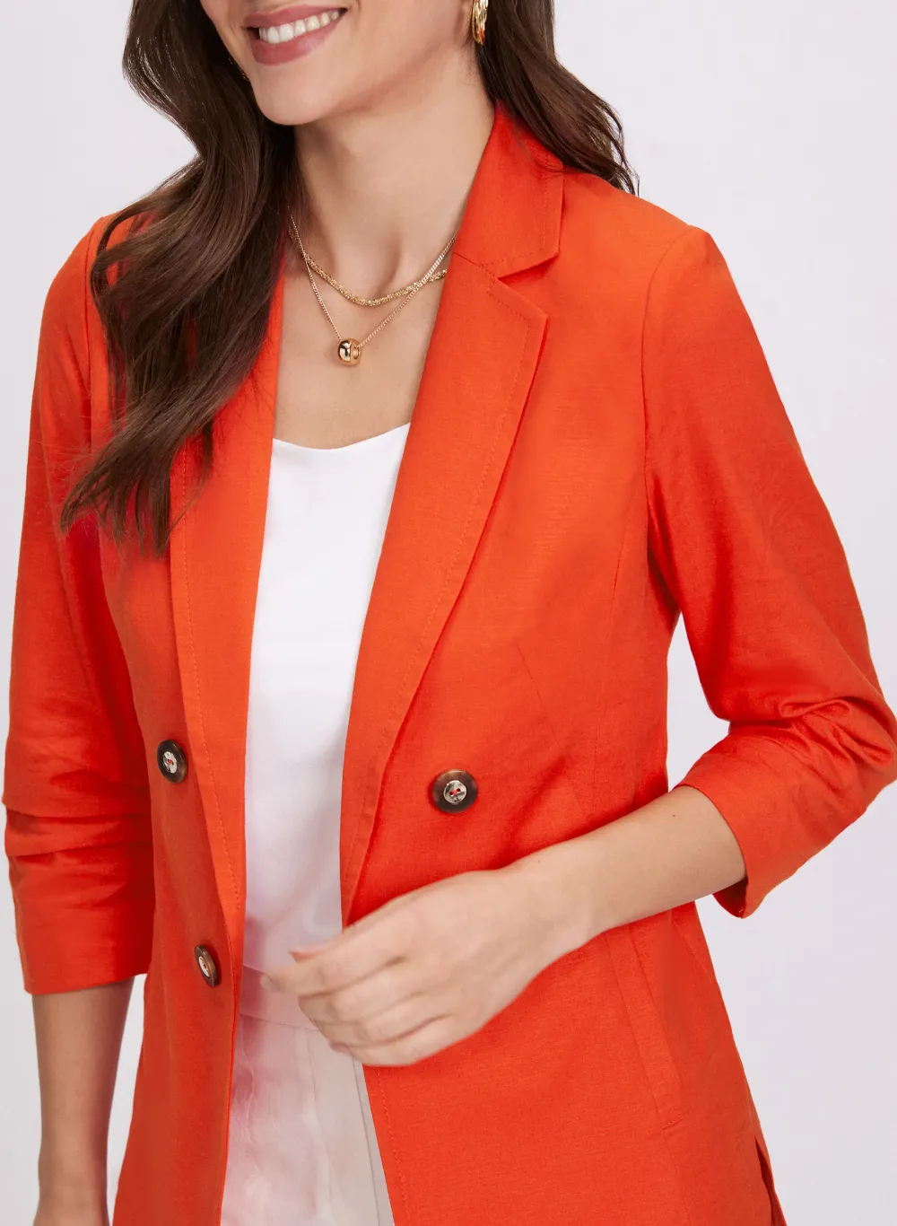 Simplified Linen Blazer