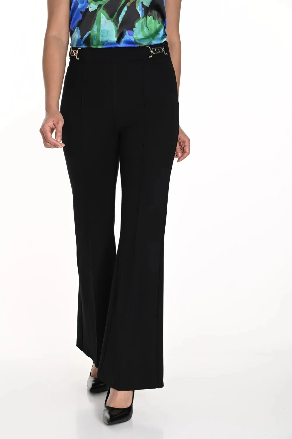 Black High - Waist Flared Pants