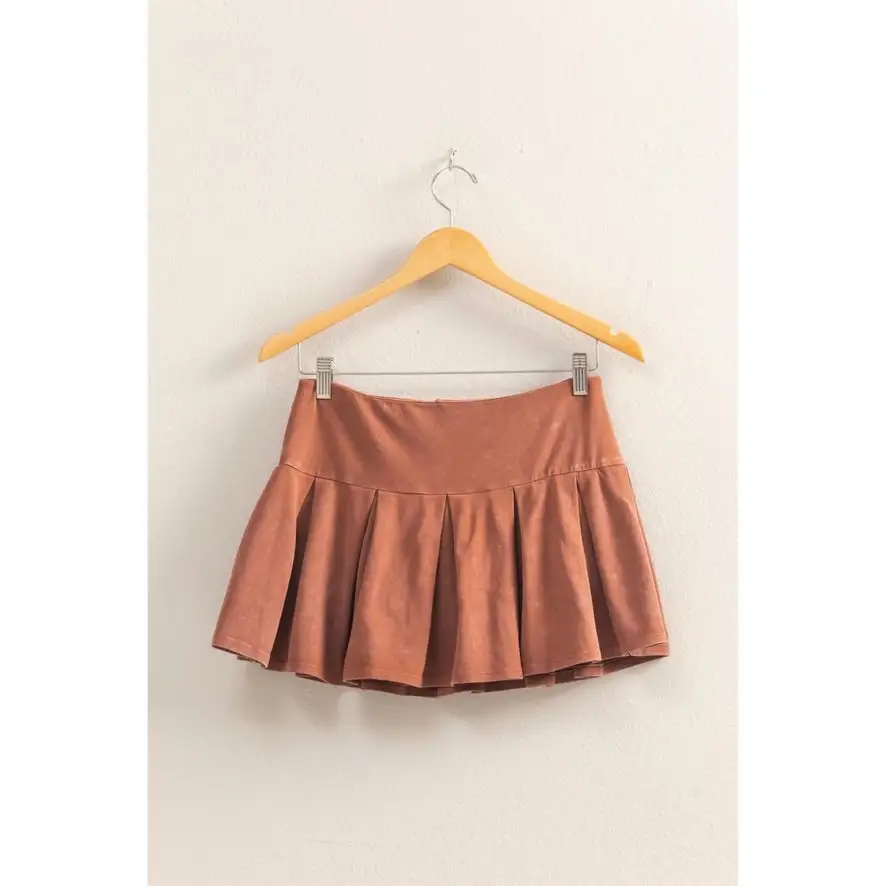 Mini Roomy Cotton Blend Casual Skirt