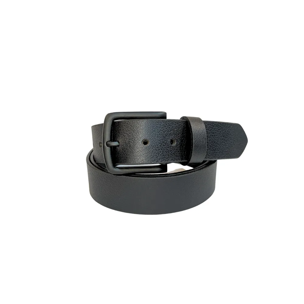 Matte Buckle Formal Leather Belt