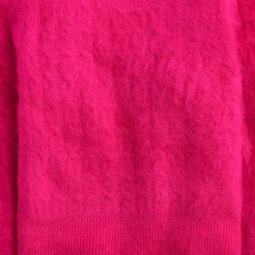 Brushed Cashmere Shrunken Crewneck Sweaters