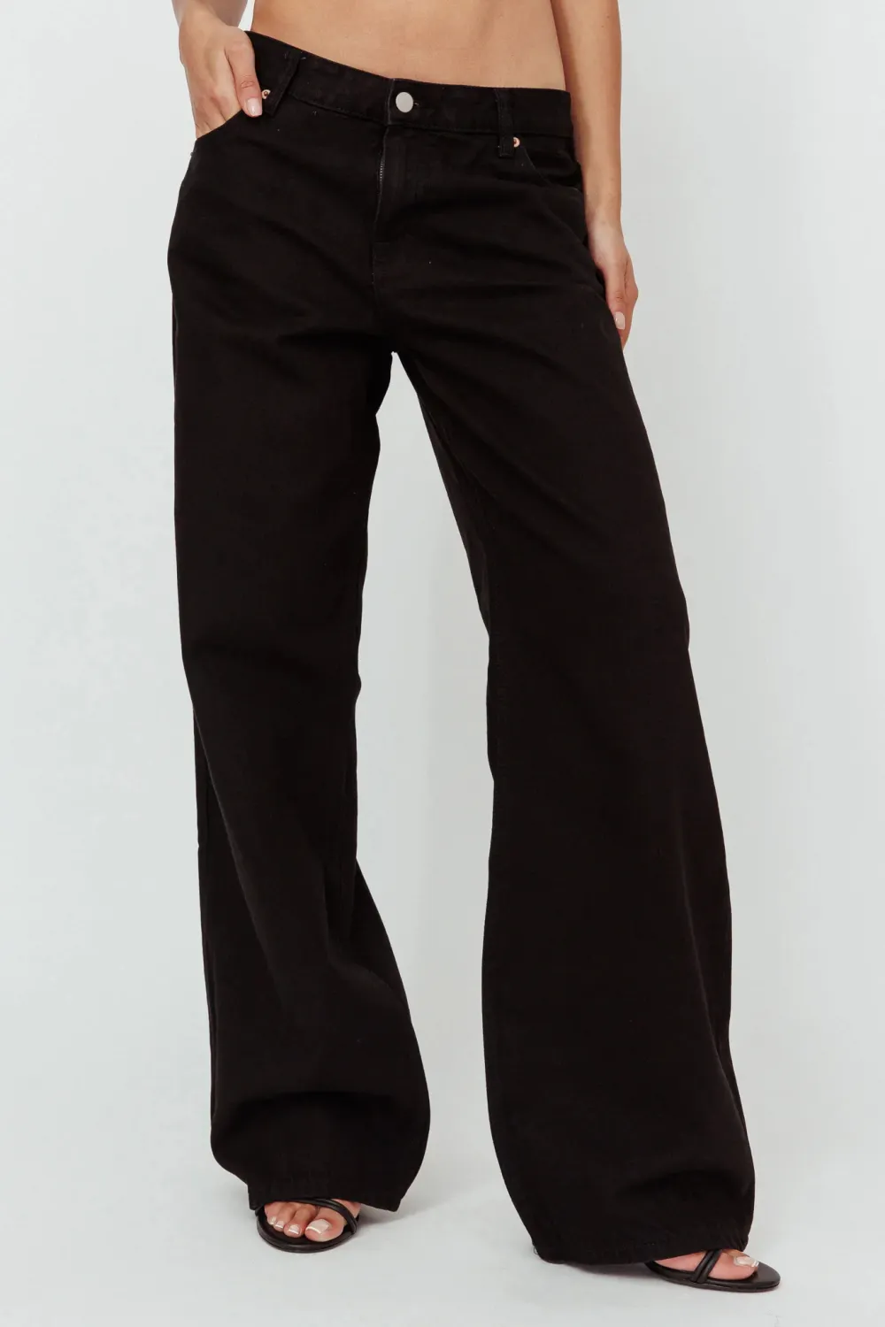 Cotton Loose Low Rise Jeans