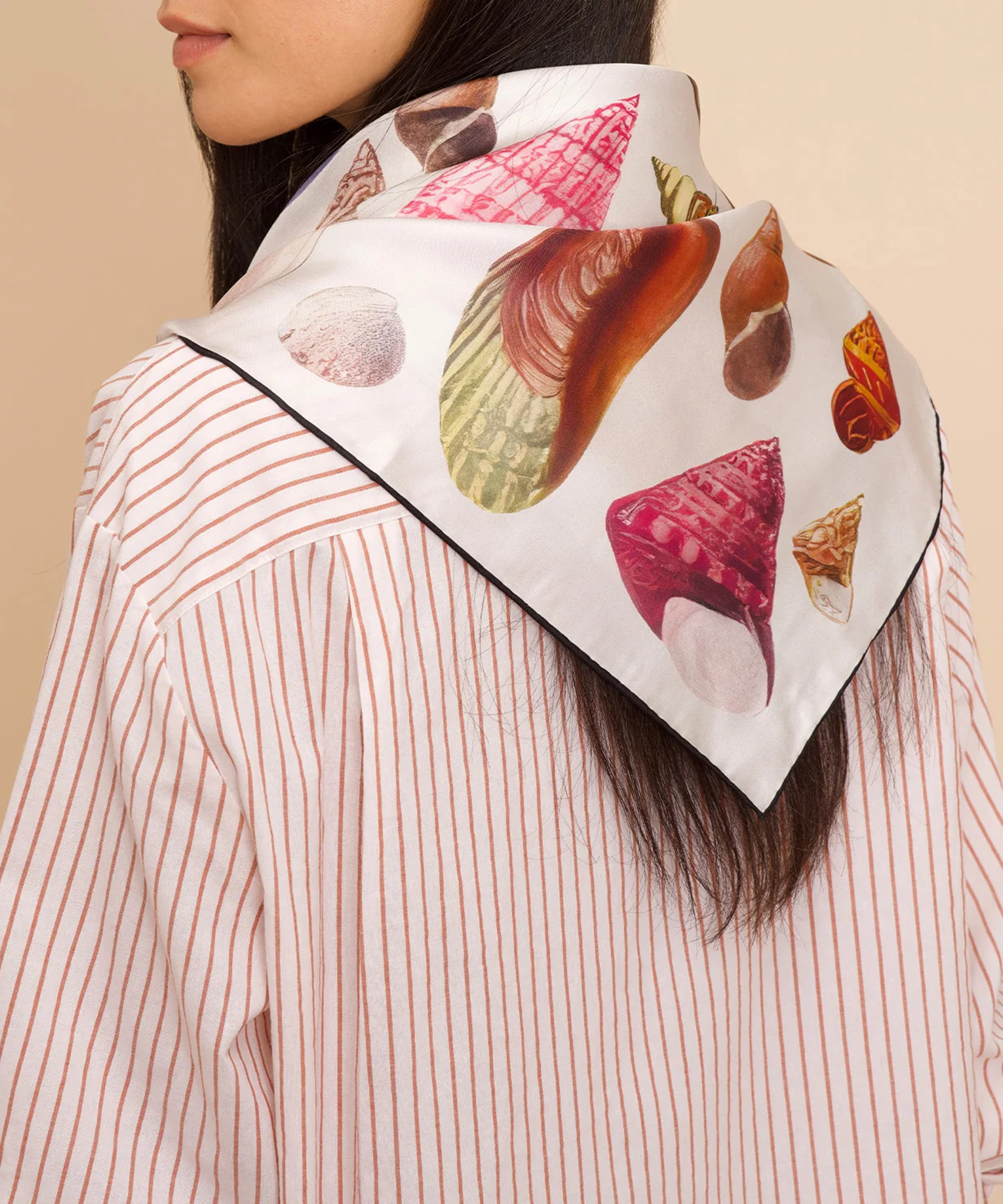 Sea Treasures Casual Style Silk Square Scarf