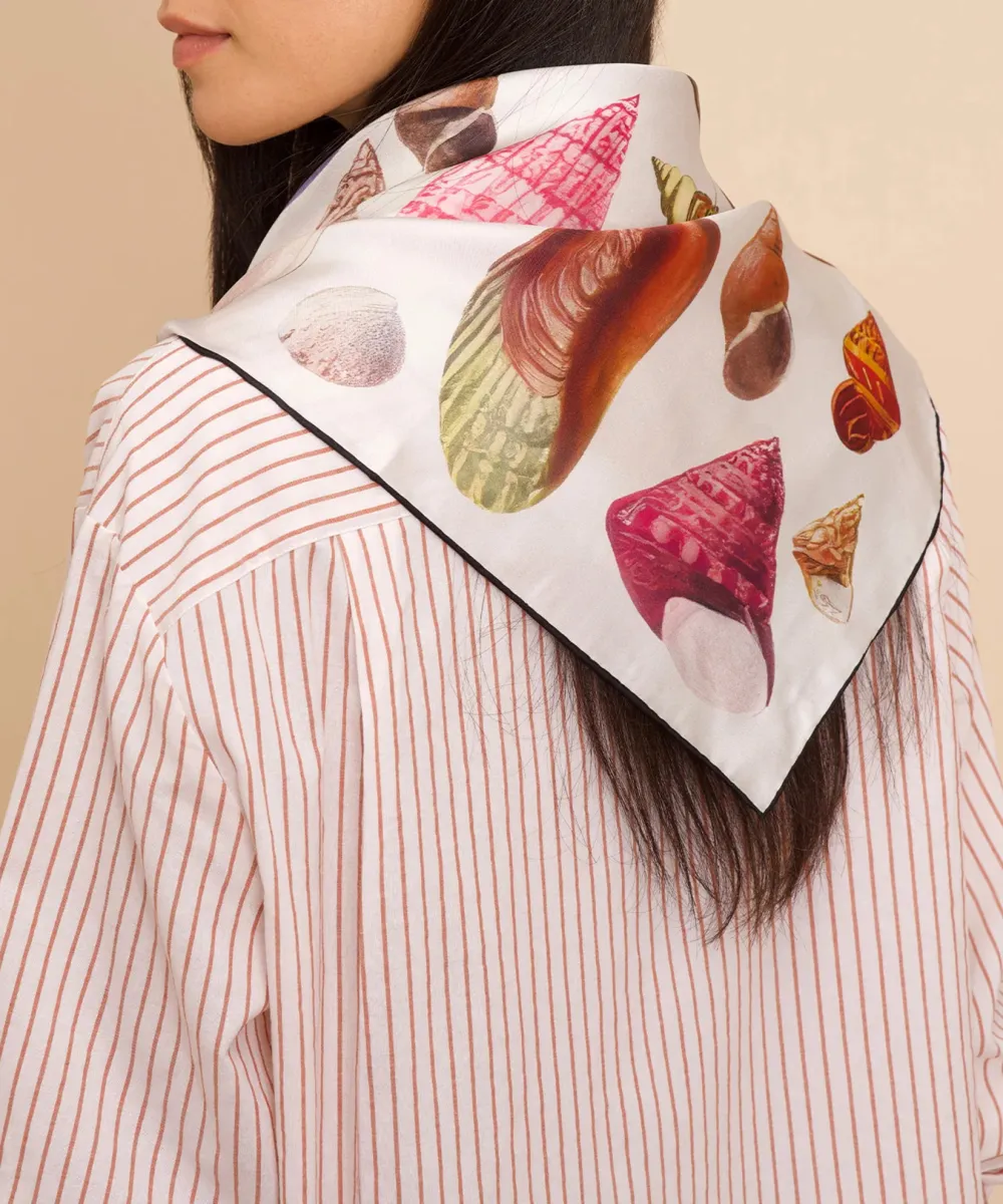 Sea Treasures Casual Style Silk Square Scarf