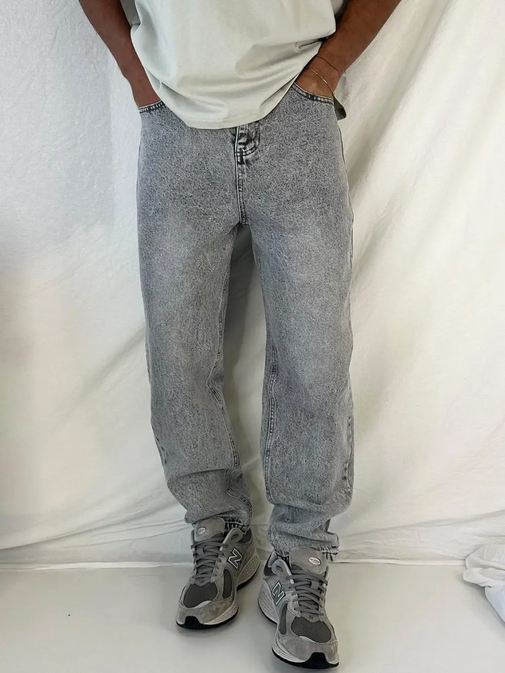 Simple And Soft Daily Calssic Grey Denim