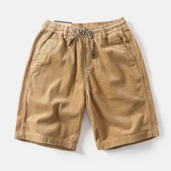 Men's Textured Corduroy Casual Shorts