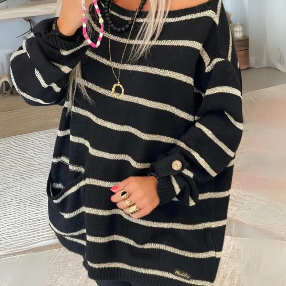 Drop Shoulder Knit Sweater