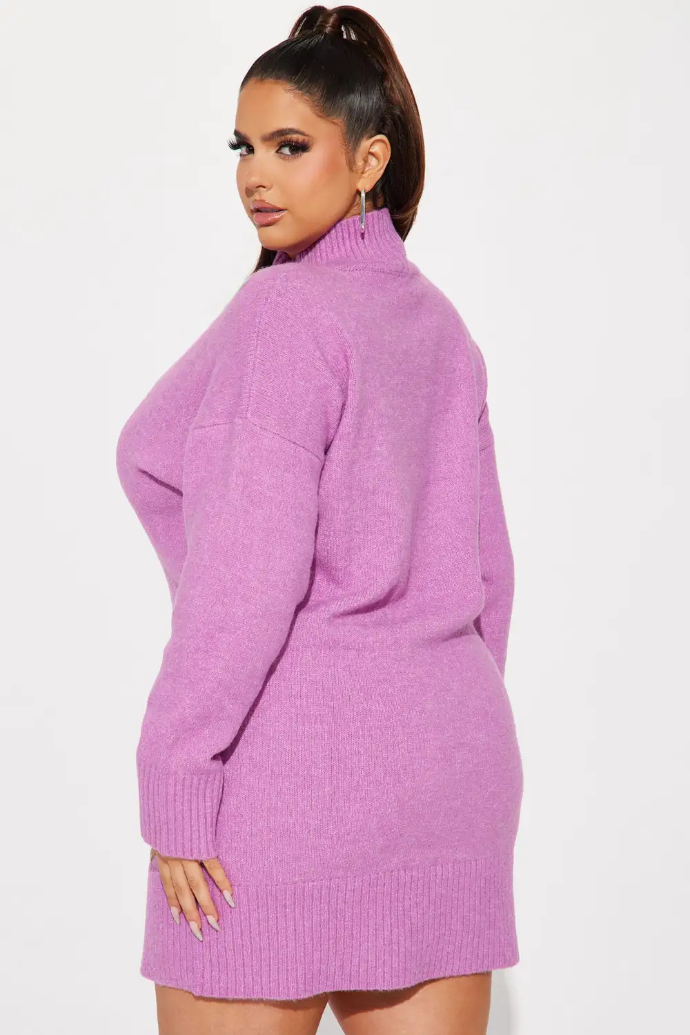 Manhattan Sweater Mini Dress - Pink
