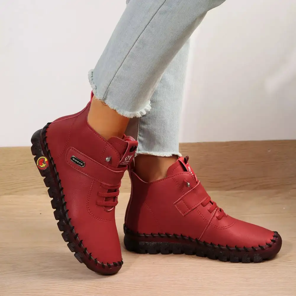 Lace-Up Platform Ankle Boots