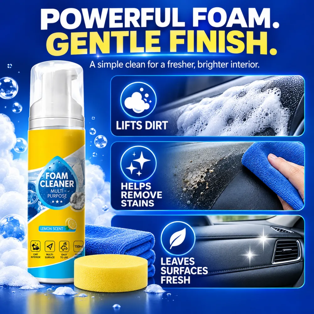 Car Interior Foam Cleaner – No-Rinse Formula