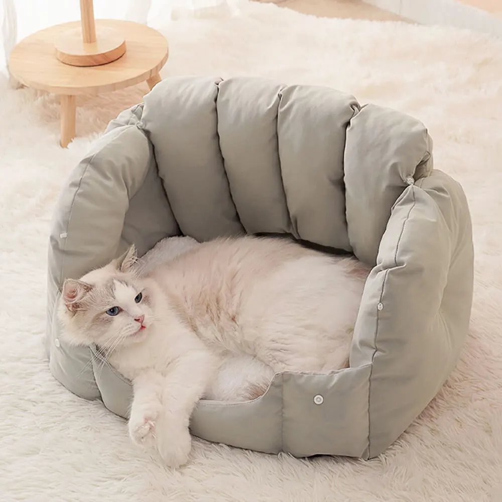 Warming 2-in-1 Arched Semi-Enclosed Cat Cave