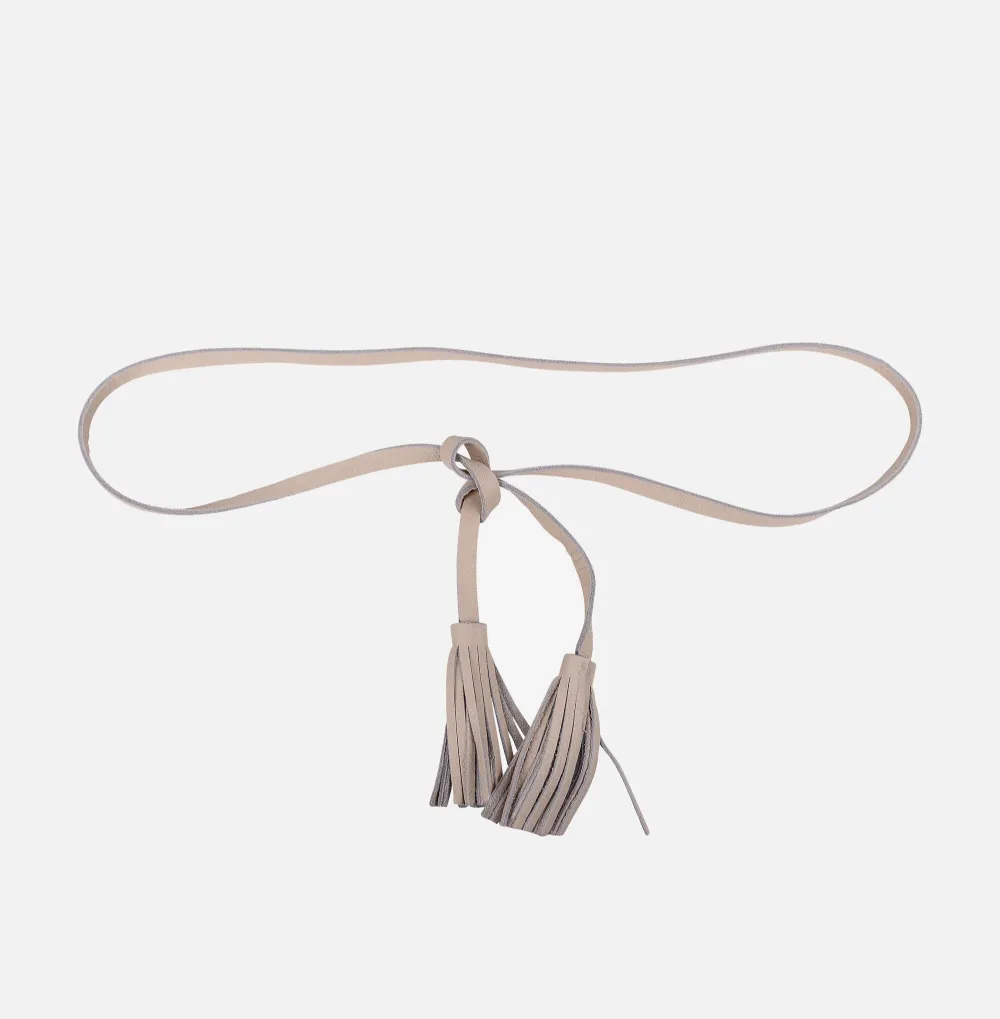 Leather Tassel Waist Belt