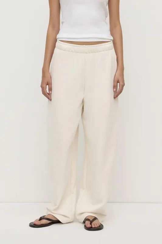 Shell Brushed Cotton Barrel-Leg Lounge Pant