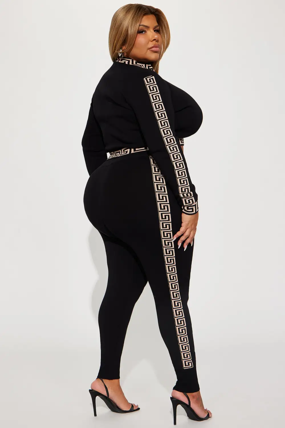Passing By You Sweater Legging Set - Black/combo