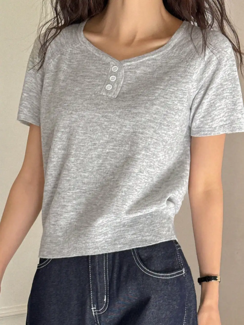 Half-Zip Knit Top