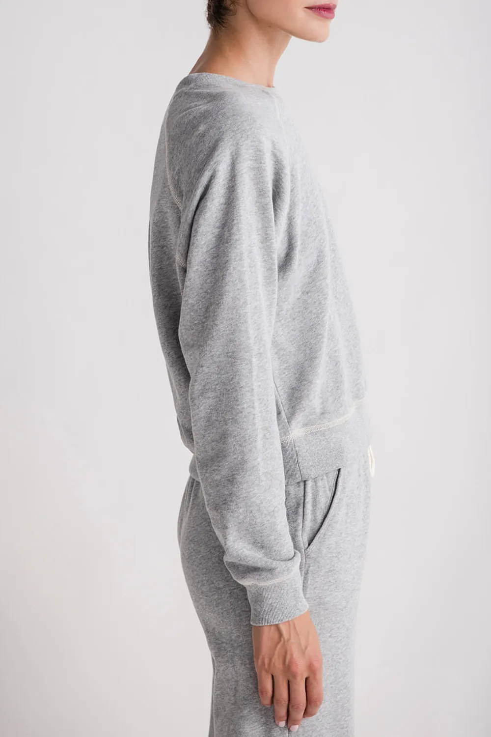 Z Supply Saldana French Terry Sweatshirt - classic heather grey