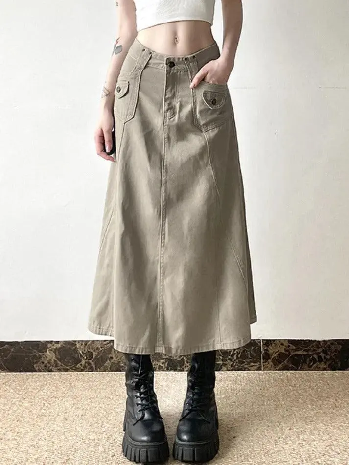 Heritage Pocket Maxi Skirt
