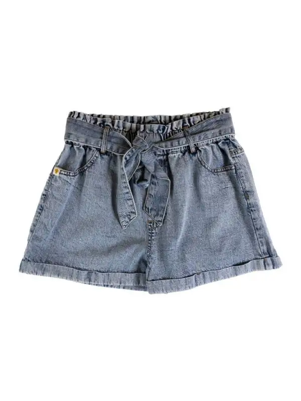 Modern Roomy Cotton Blend Button Detail Casual Shorts
