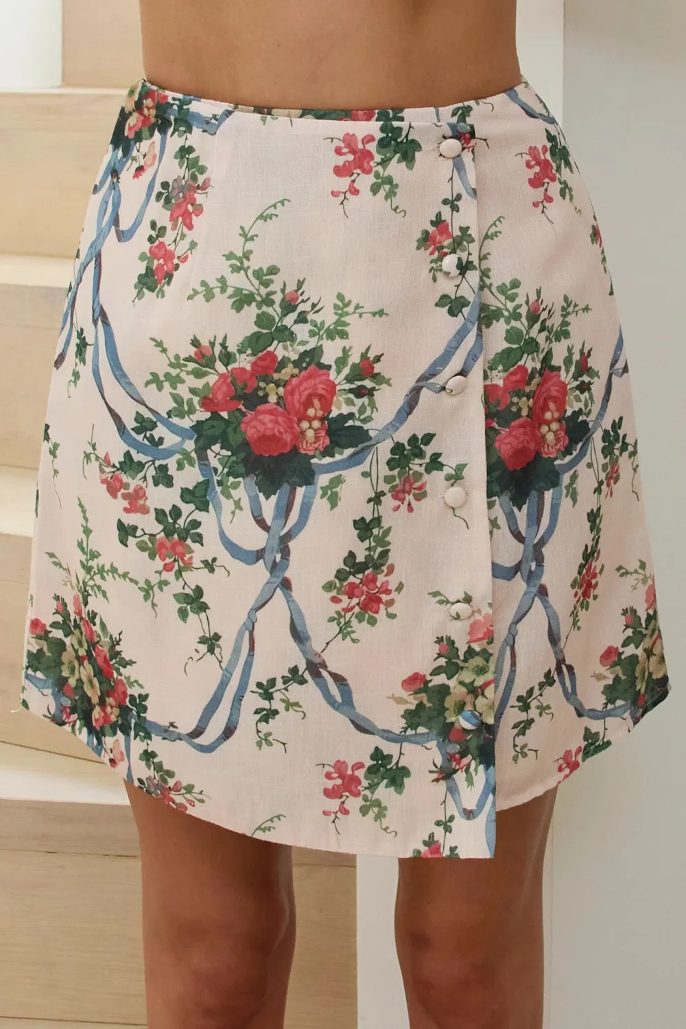 Casual Design Plant Print Women's Skirt