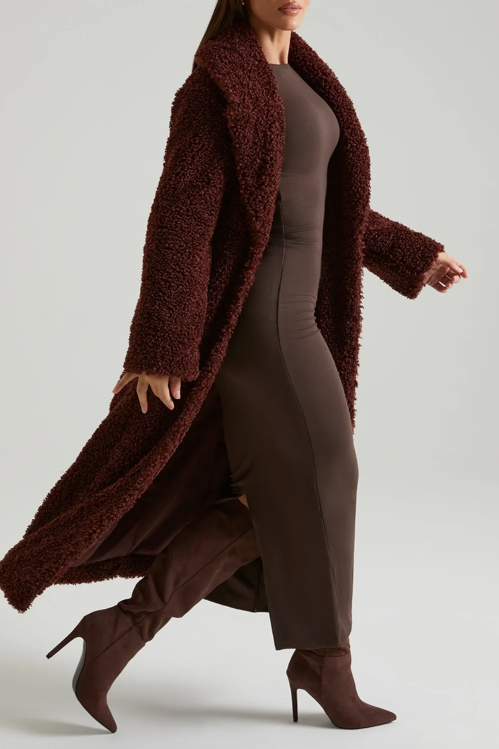 Constant Temperature Lambskin Long Warm Coat