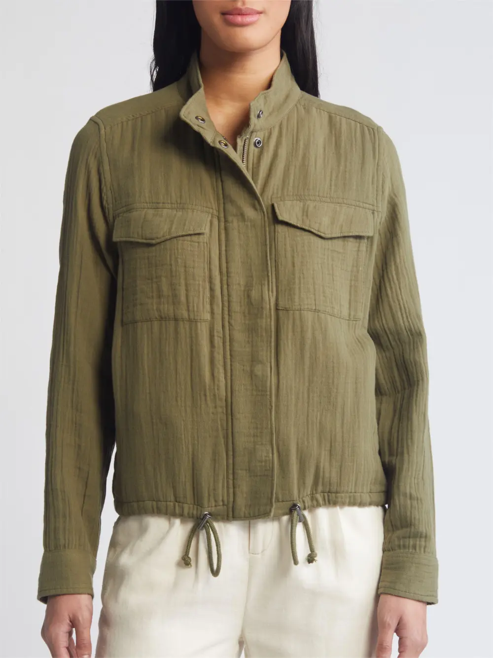 Cotton Gauze Utility Jacket