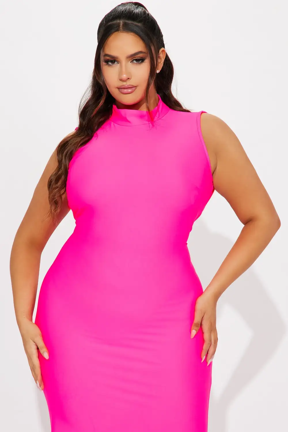 Barcelona Backless Maxi Dress - Neon Pink