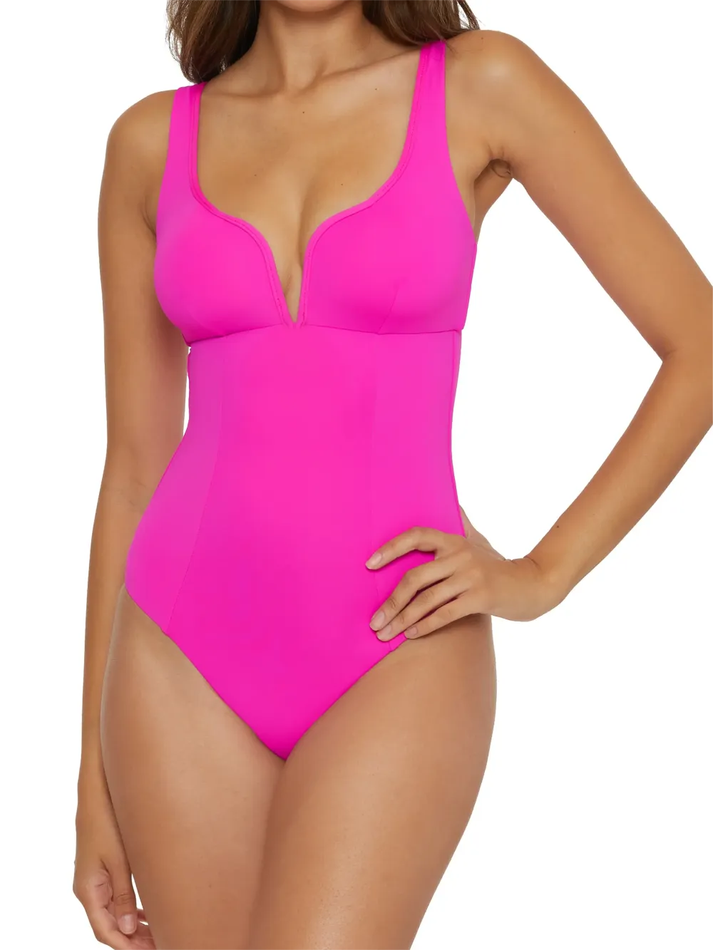 V Neck Sleeveless Swimsuit