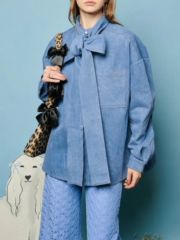 Denim Bow Shirt