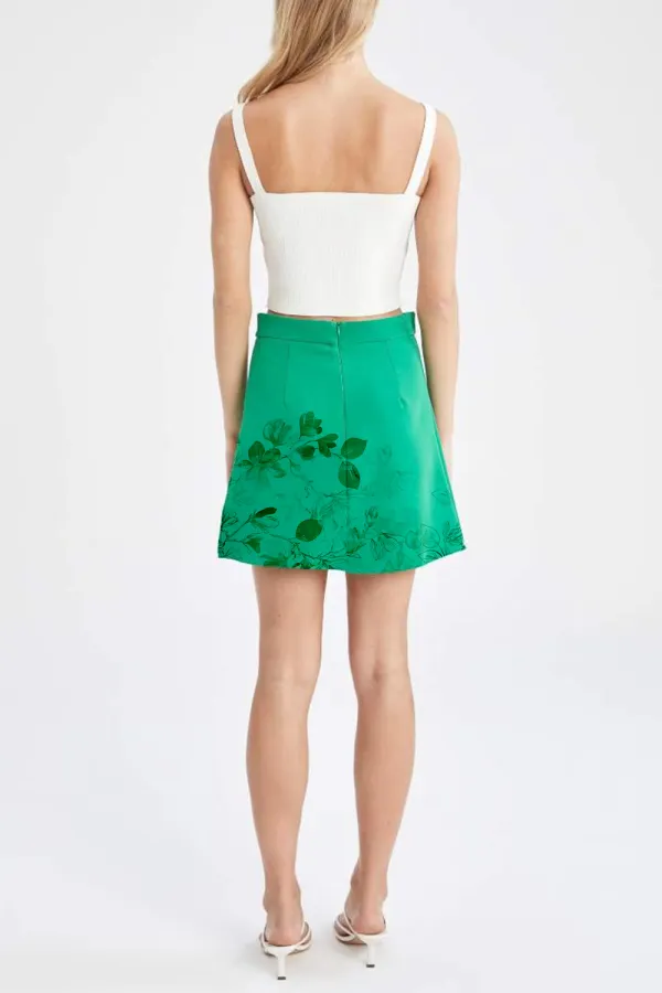 One Side Split Mini Skirt
