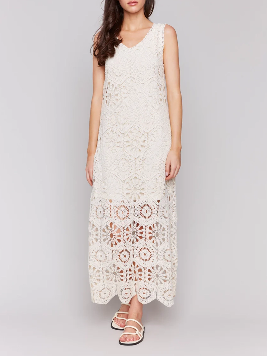 Cotton Casual Hollow Dress For Women