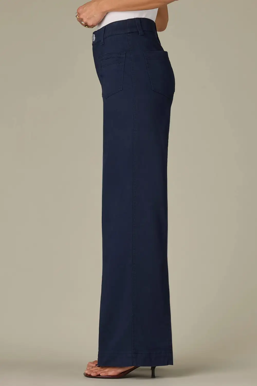  V-yoke Spade Pocket Petite Wide Leg Pants