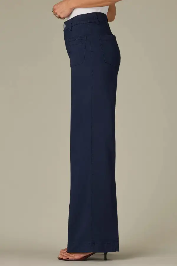  V-yoke Spade Pocket Petite Wide Leg Pants