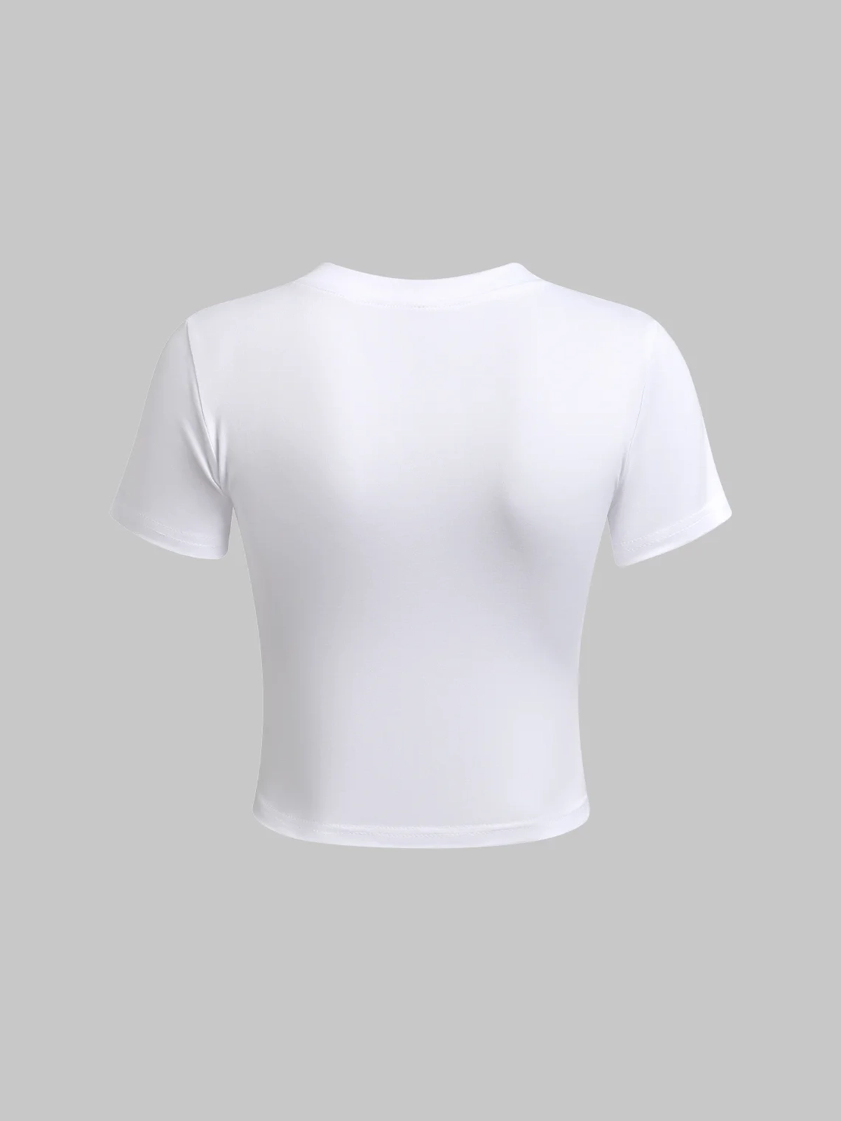 Y2k White Basic Top T-Shirt COOL