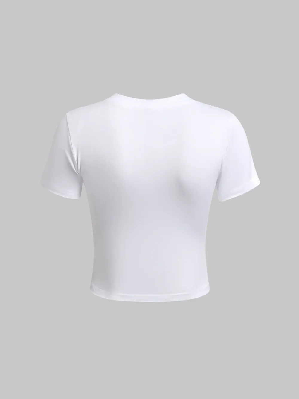 Y2K White Basic Top T-Shirt