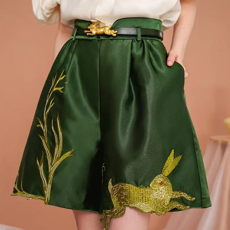 Everyday Casual Embroidered Shorts