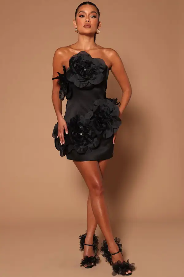 The Ari Mini Dress - Black