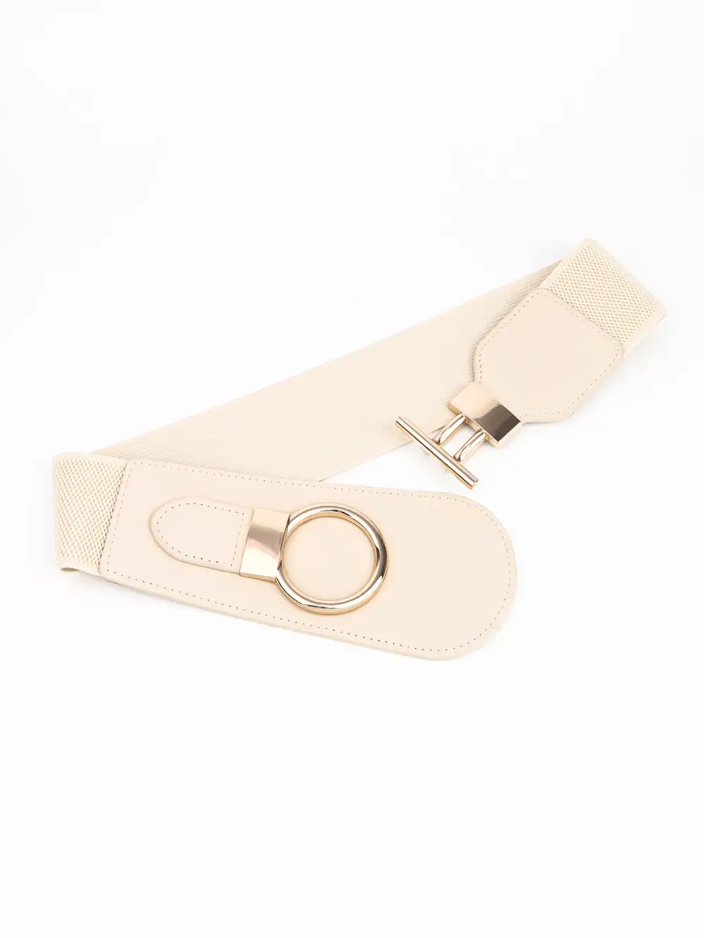 Wide Buckle Stretch Belt