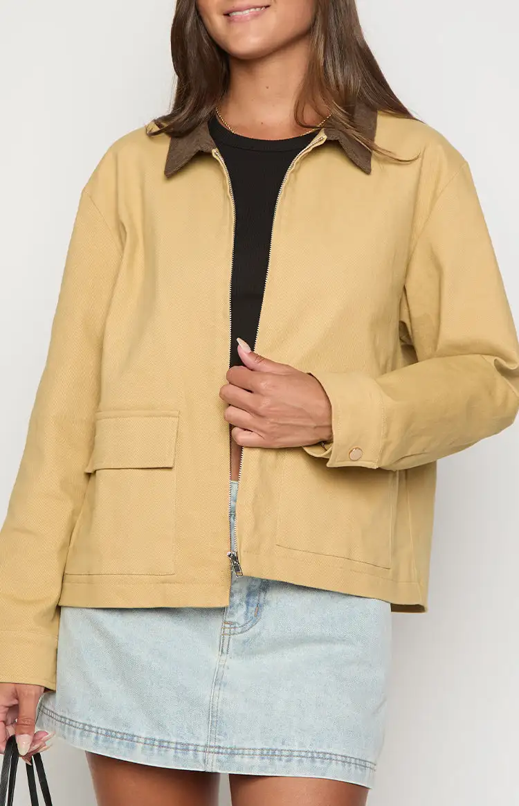 Contrast Canvas Jacket